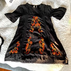 Free People embroidery tunic dress xs